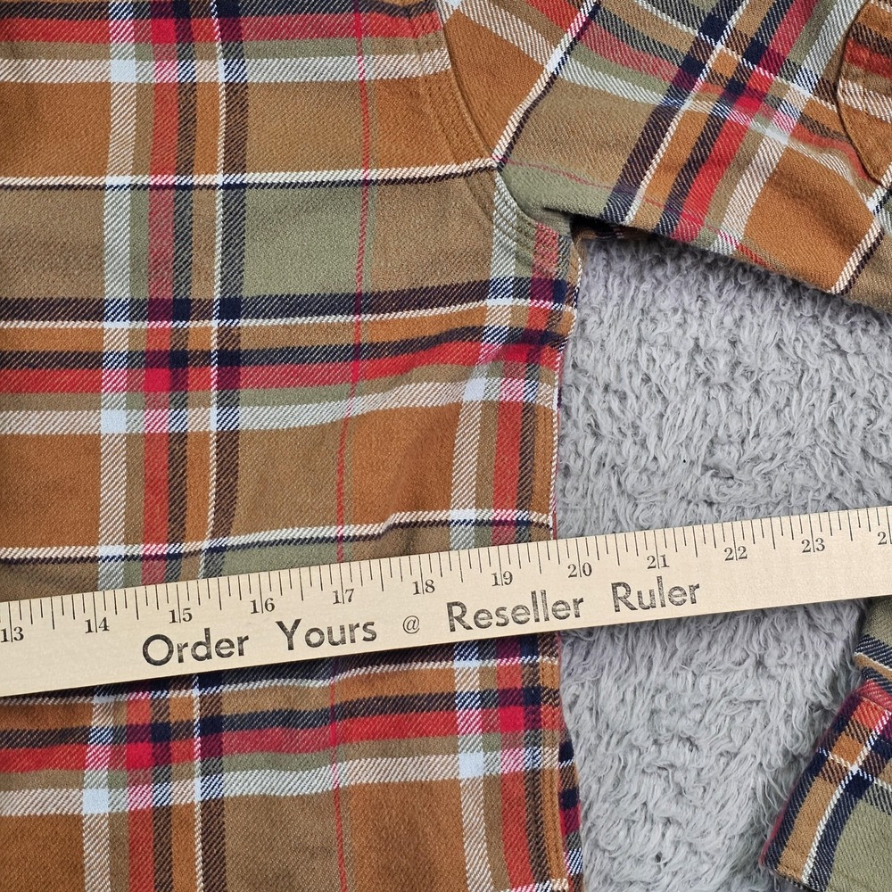 Best Made Co Shirt Mens Small Brown Plaid Flannel Button Up Cotton Elbow Patch - Picture 10 of 11